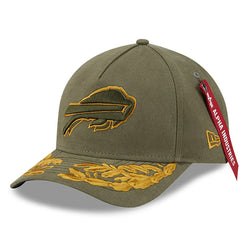 Buffalo Bills New Era x Alpha Industries A-Frame 9FORTY Adjustable Hat Olive - NFL