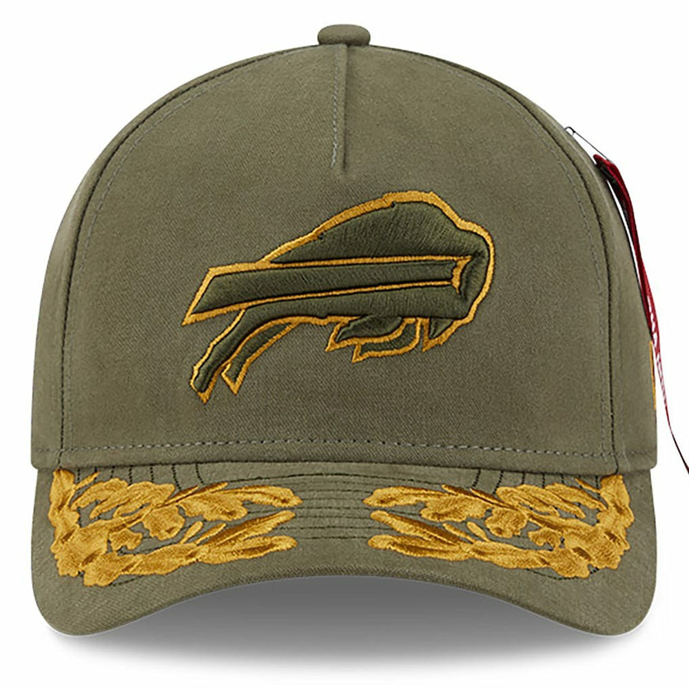 Buffalo Bills New Era x Alpha Industries A-Frame 9FORTY Adjustable Hat Olive - NFL