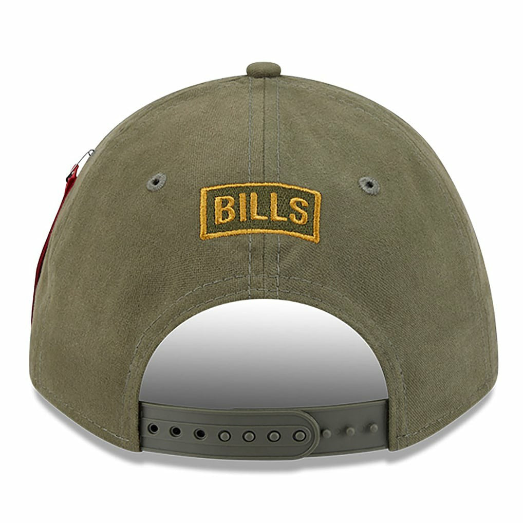 Buffalo Bills New Era x Alpha Industries A-Frame 9FORTY Adjustable Hat Olive - NFL