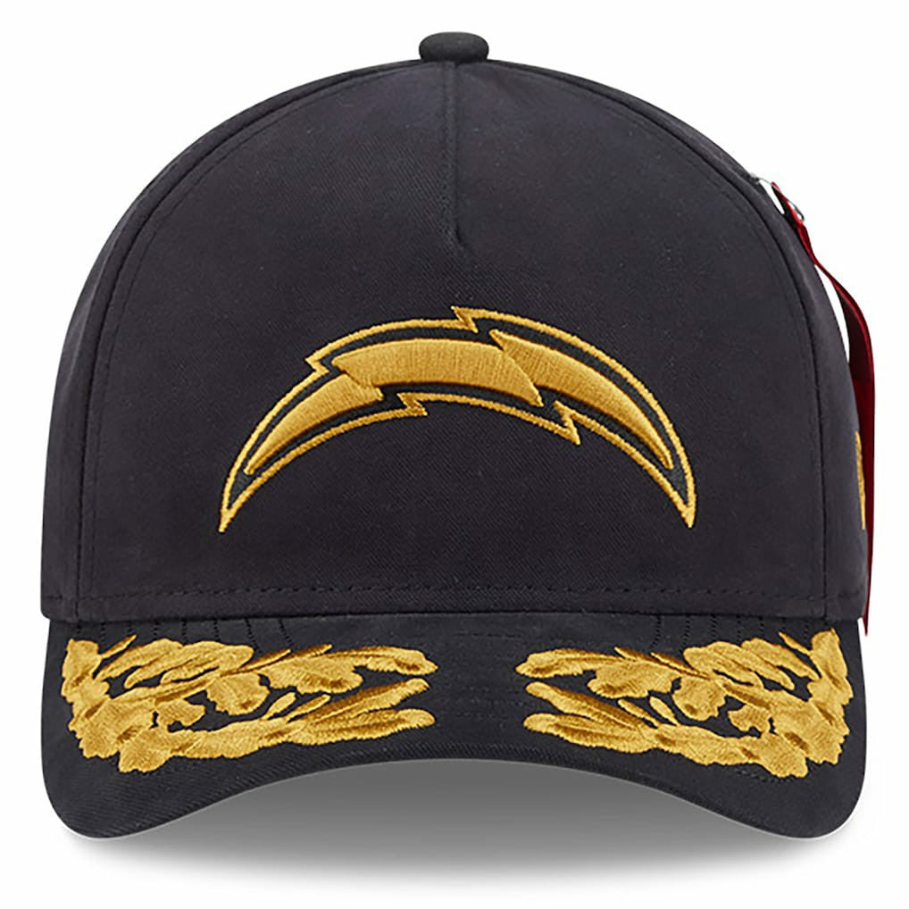 Los Angeles Chargers New Era x Alpha Industries A-Frame 9FORTY Adjustable Hat Black - NFL
