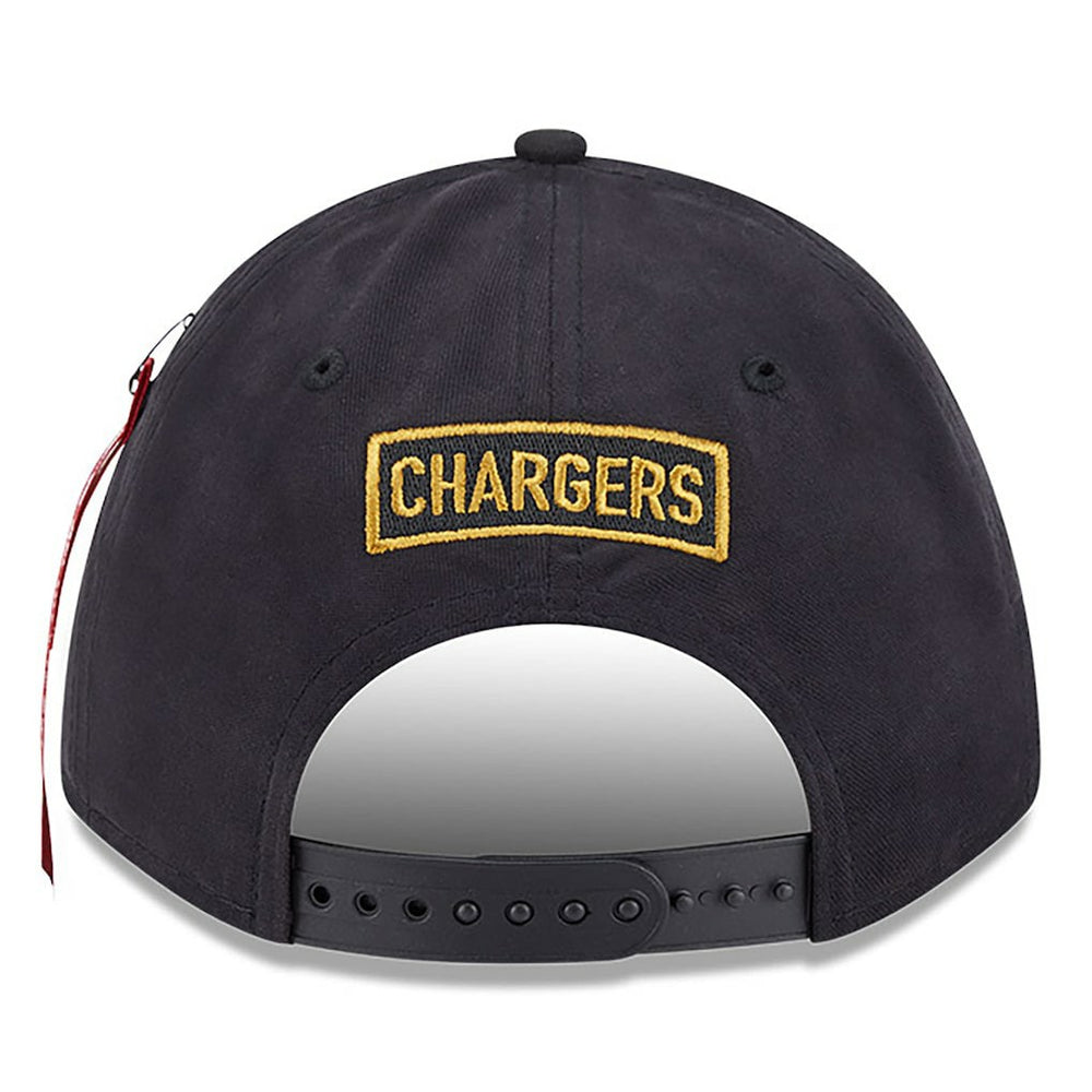Los Angeles Chargers New Era x Alpha Industries A-Frame 9FORTY Adjustable Hat Black - NFL