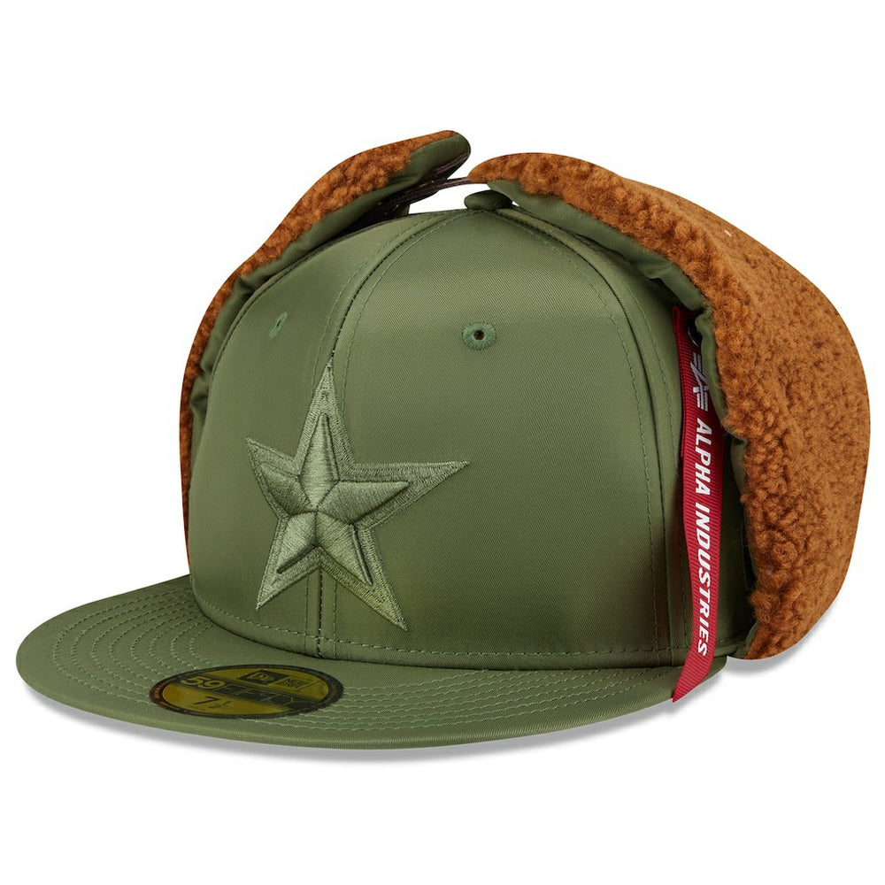 Dallas Cowboys New Era x Alpha Industries Dog Ears 59FIFTY Fitted Hat Olive - NFL