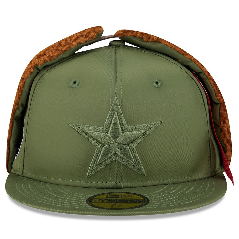 Dallas Cowboys New Era x Alpha Industries Dog Ears 59FIFTY Fitted Hat Olive - NFL