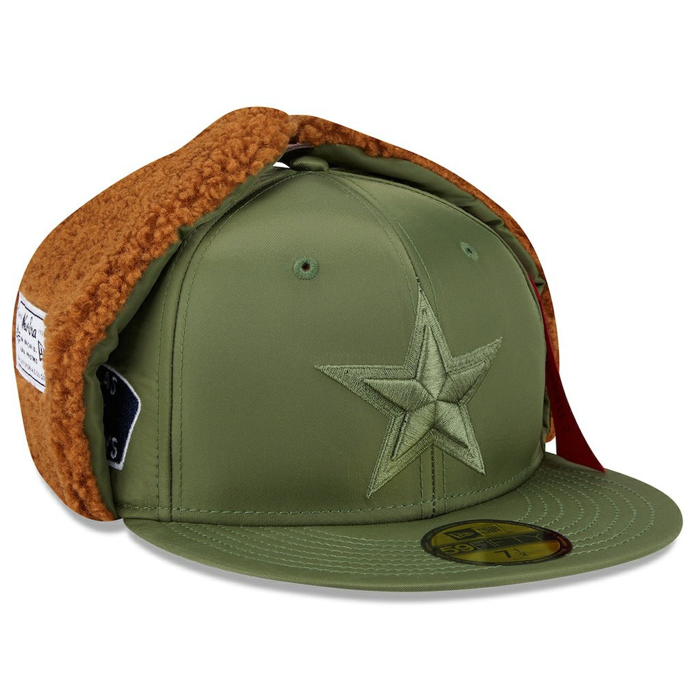 Dallas Cowboys New Era x Alpha Industries Dog Ears 59FIFTY Fitted Hat Olive - NFL