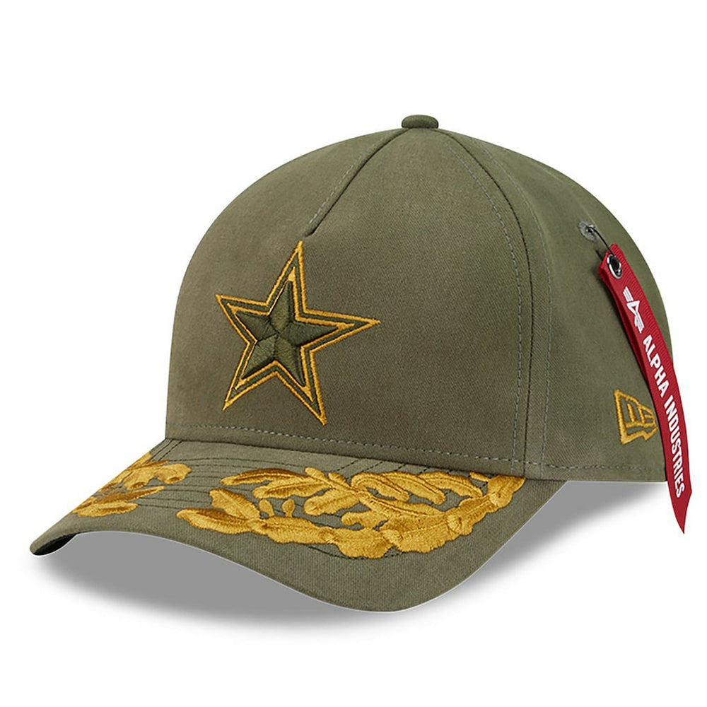 Dallas Cowboys New Era x Alpha Industries A-Frame 9FORTY Adjustable Hat Olive - NFL