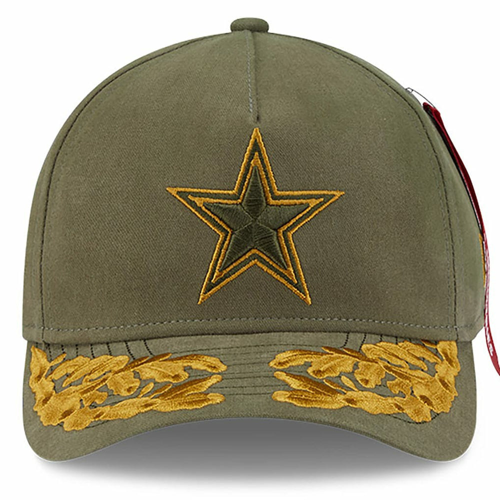 Dallas Cowboys New Era x Alpha Industries A-Frame 9FORTY Adjustable Hat Olive - NFL