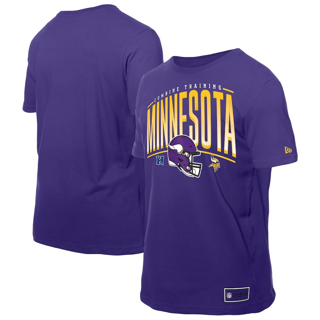 Minnesota Vikings New Era Combine Authentic Training Throwback T-Shirt Purple - NFL