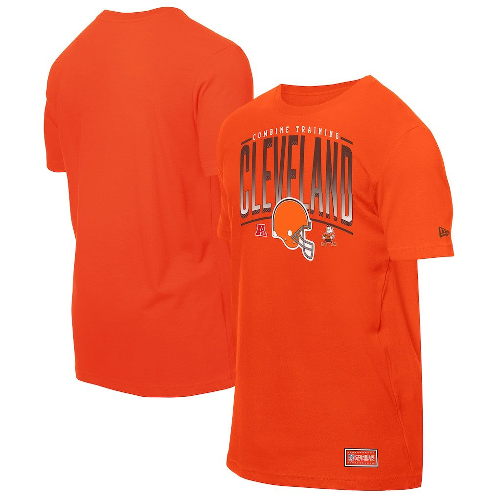 Cleveland Browns New Era Combine Authentic Training Throwback T-Shirt Orange - NFL