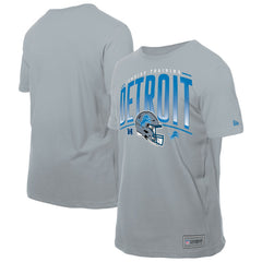 Detroit Lions New Era Combine Authentic Helmet T-Shirt Silver - NFL
