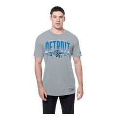 Detroit Lions New Era Combine Authentic Helmet T-Shirt Silver - NFL
