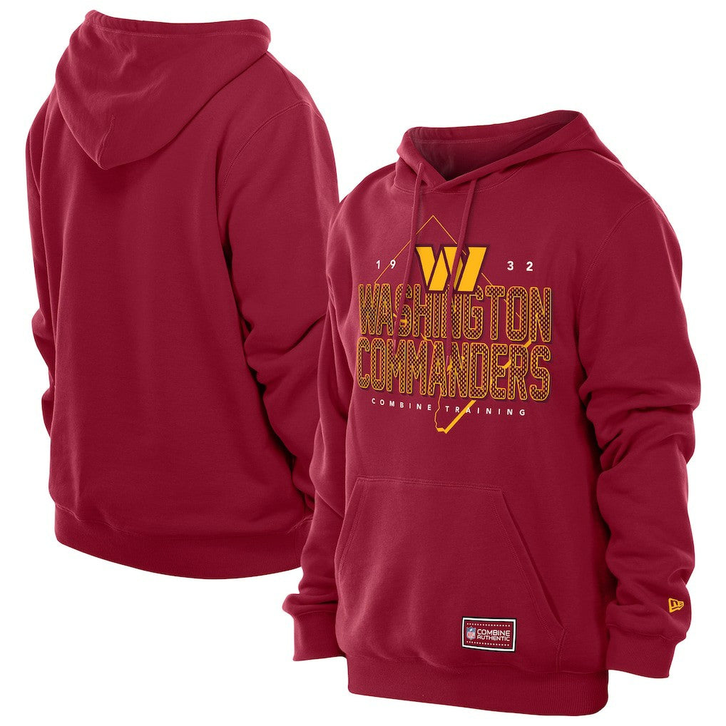 Washington Commanders New Era Combine Authentic Local State Throwback Hoodie Burgundy - NFL
