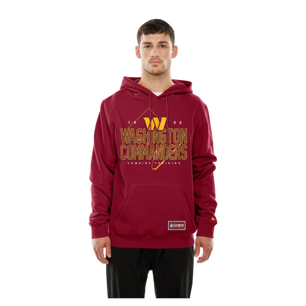 Washington Commanders New Era Combine Authentic Local State Throwback Hoodie Burgundy - NFL