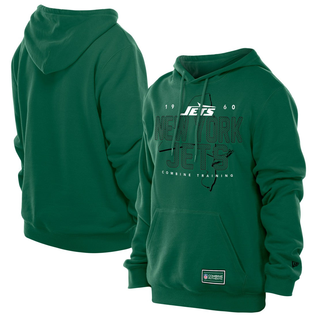New York Jets New Era Combine Authentic Local State Throwback Hoodie Green - NFL