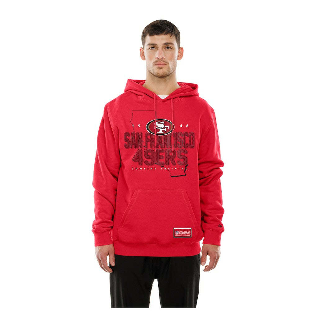 San Francisco 49ers New Era Combine Authentic Local State Throwback Hoodie Scarlet - NFL