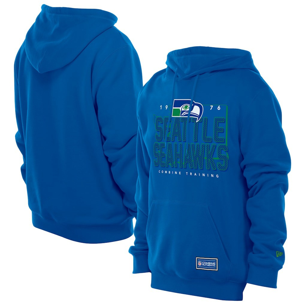 Seattle Seahawks New Era Combine Authentic Local State Throwback Hoodie Royal - NFL