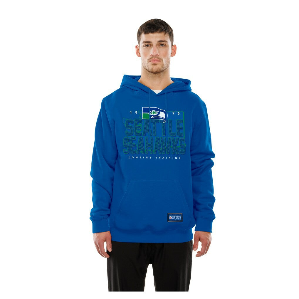 Seattle Seahawks New Era Combine Authentic Local State Throwback Hoodie Royal - NFL
