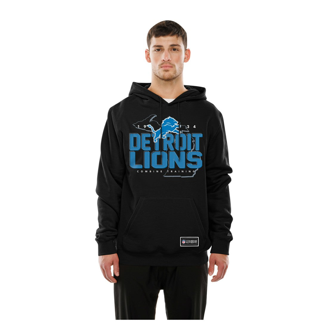 Detroit Lions New Era Combine Authentic Local State Hoodie Black - NFL