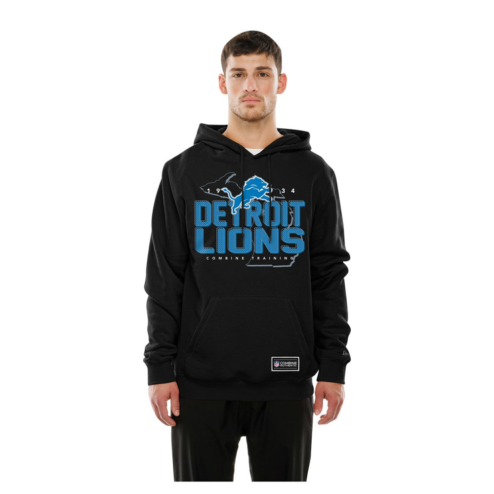 Detroit Lions New Era Combine Authentic Local State Hoodie Black - NFL