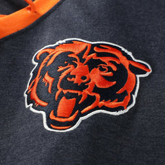 Chicago Bears New Era Women's Plus Size Throwback Lace-Up Long Sleeve T-Shirt Navy - NFL