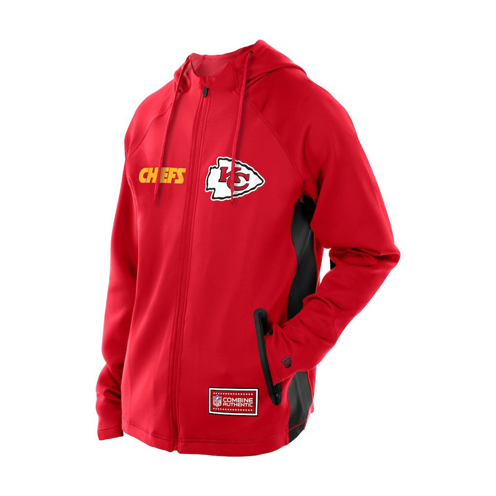 Kansas City Chiefs New Era Combine Authentic Raglan Scuba Full-Zip Hoodie Red - NFL