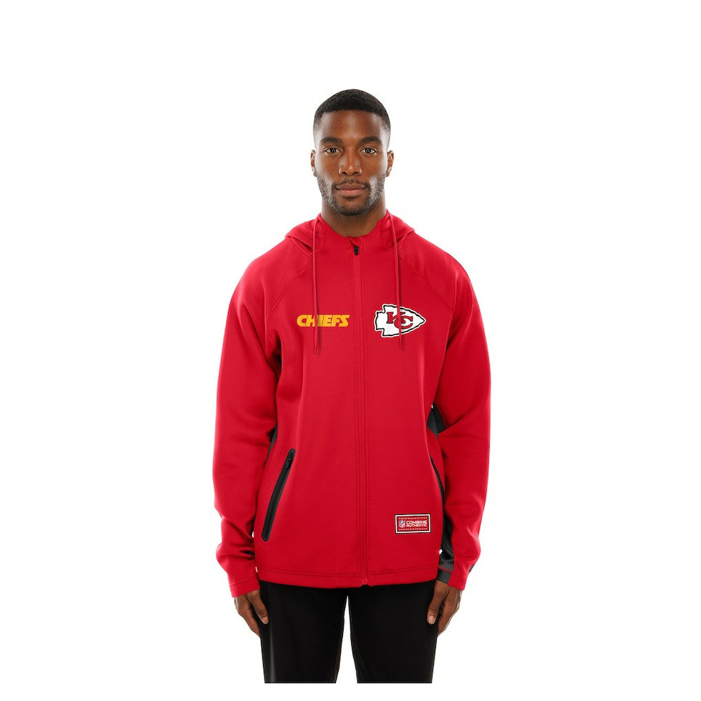 Kansas City Chiefs New Era Combine Authentic Raglan Scuba Full-Zip Hoodie Red - NFL