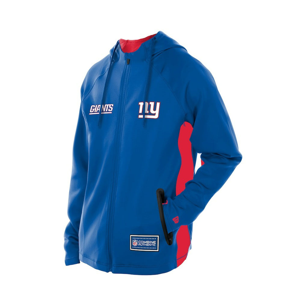 New York Giants New Era Combine Authentic Raglan Scuba Full-Zip Hoodie Royal - NFL