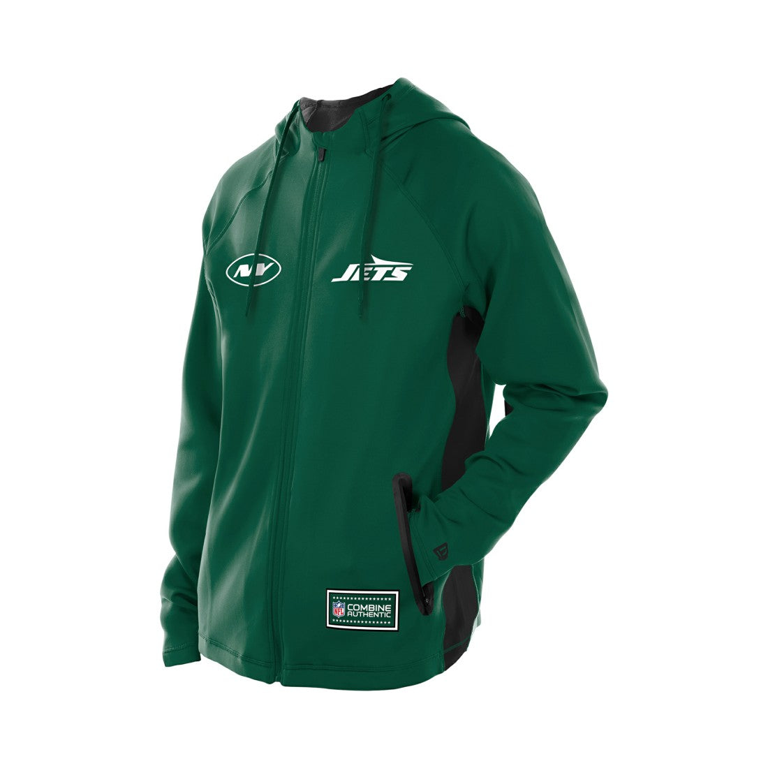 New York Jets New Era Combine Authentic Raglan Scuba Full-Zip Hoodie Green - NFL