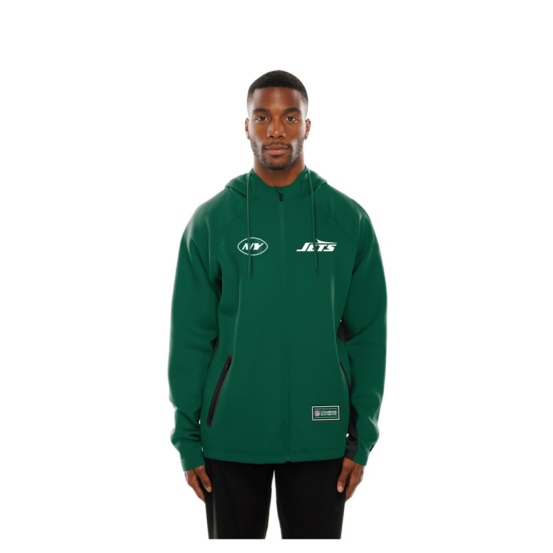 New York Jets New Era Combine Authentic Raglan Scuba Full-Zip Hoodie Green - NFL