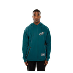 Philadelphia Eagles New Era Combine Authentic Raglan Scuba Full-Zip Hoodie Midnight Green - NFL