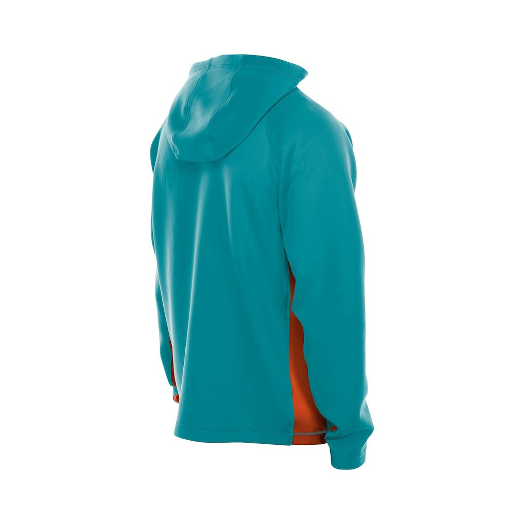 Miami Dolphins New Era Combine Authentic Raglan Scuba Full-Zip Hoodie Aqua - NFL