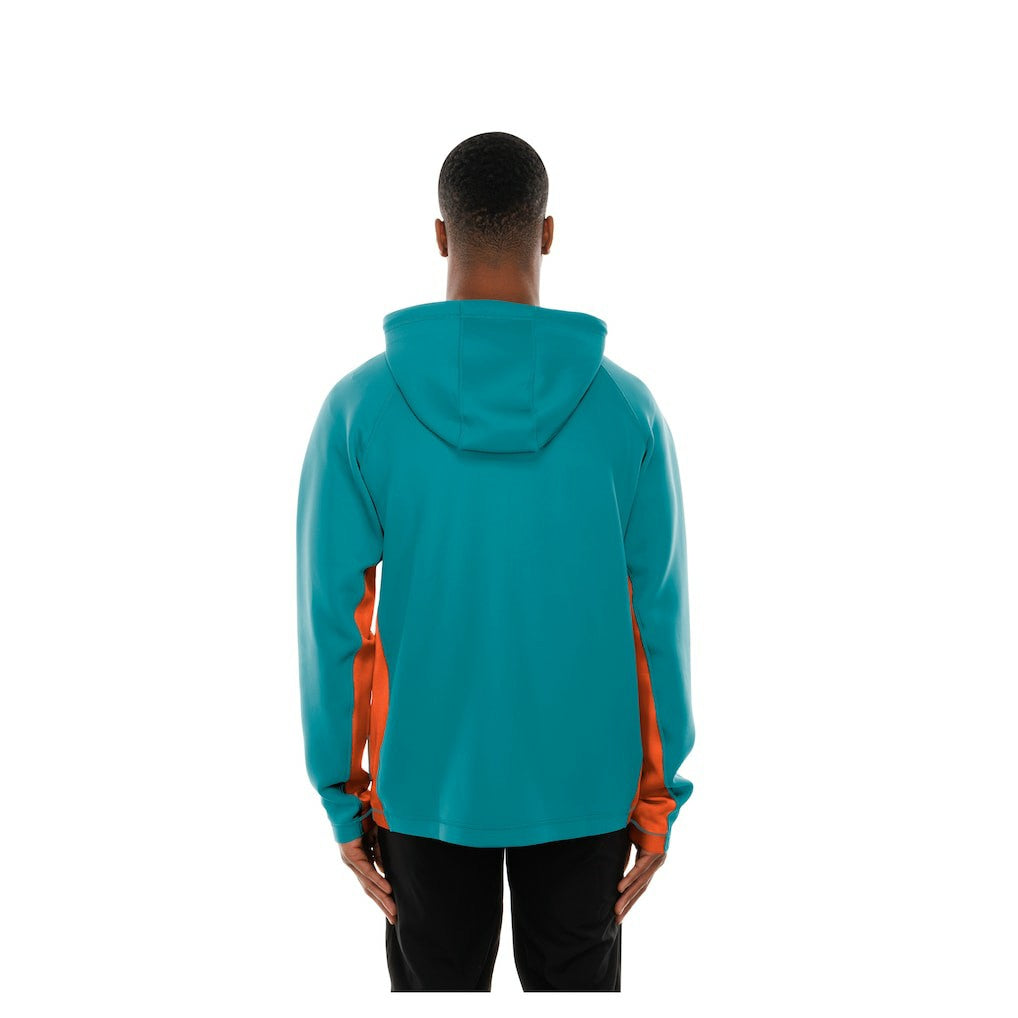 Miami Dolphins New Era Combine Authentic Raglan Scuba Full-Zip Hoodie Aqua - NFL