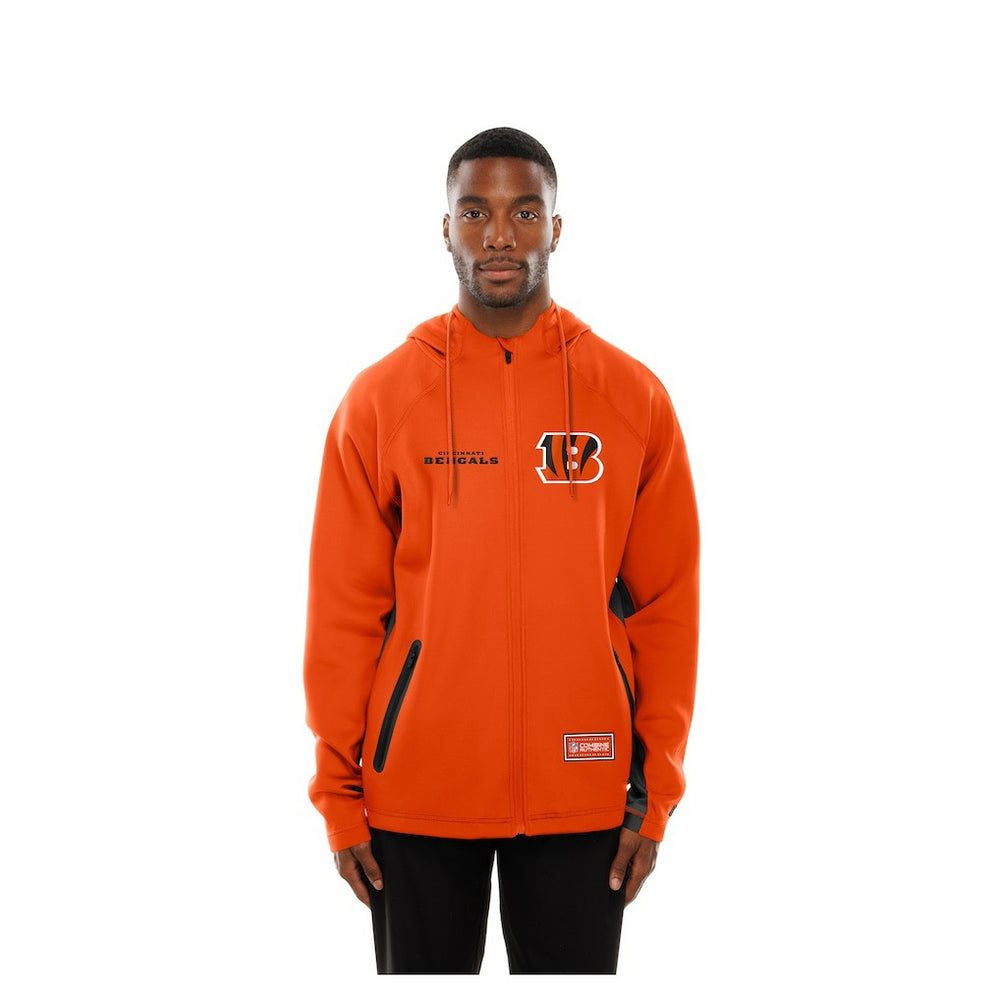 Cincinnati Bengals New Era Combine Authentic Raglan Scuba Full-Zip Hoodie Orange - NFL