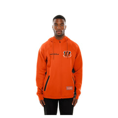 Cincinnati Bengals New Era Combine Authentic Raglan Scuba Full-Zip Hoodie Orange - NFL