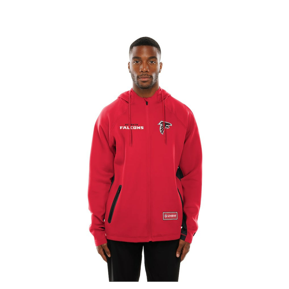 Atlanta Falcons New Era Combine Authentic Raglan Scuba Full-Zip Hoodie Red - NFL