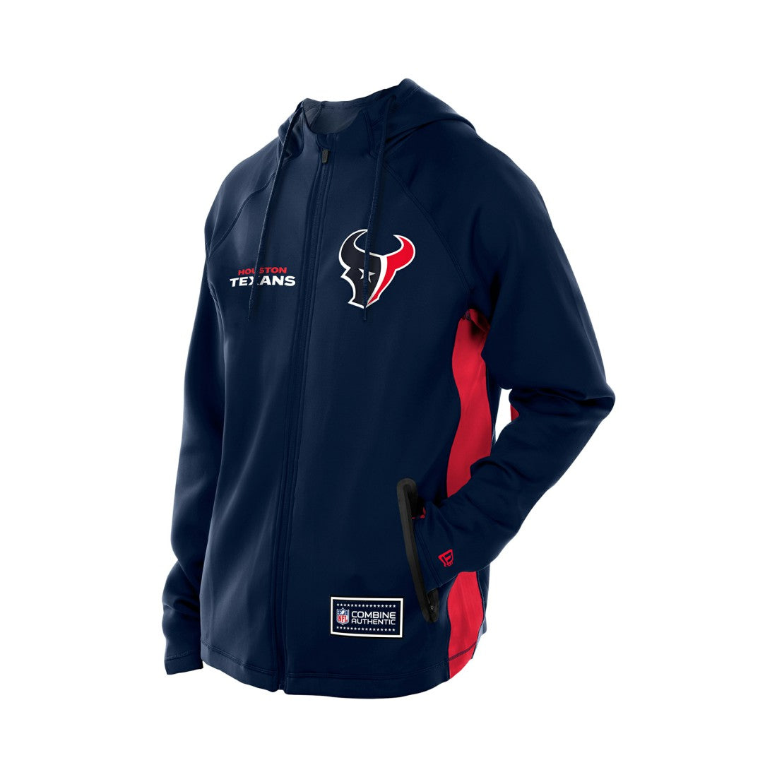 Houston Texans New Era Combine Authentic Raglan Scuba Full-Zip Hoodie Navy - NFL
