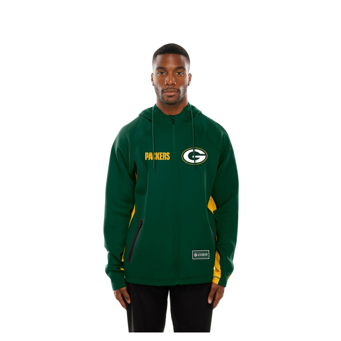 Green Bay Packers New Era Combine Authentic Raglan Scuba Full-Zip Hoodie Green - NFL