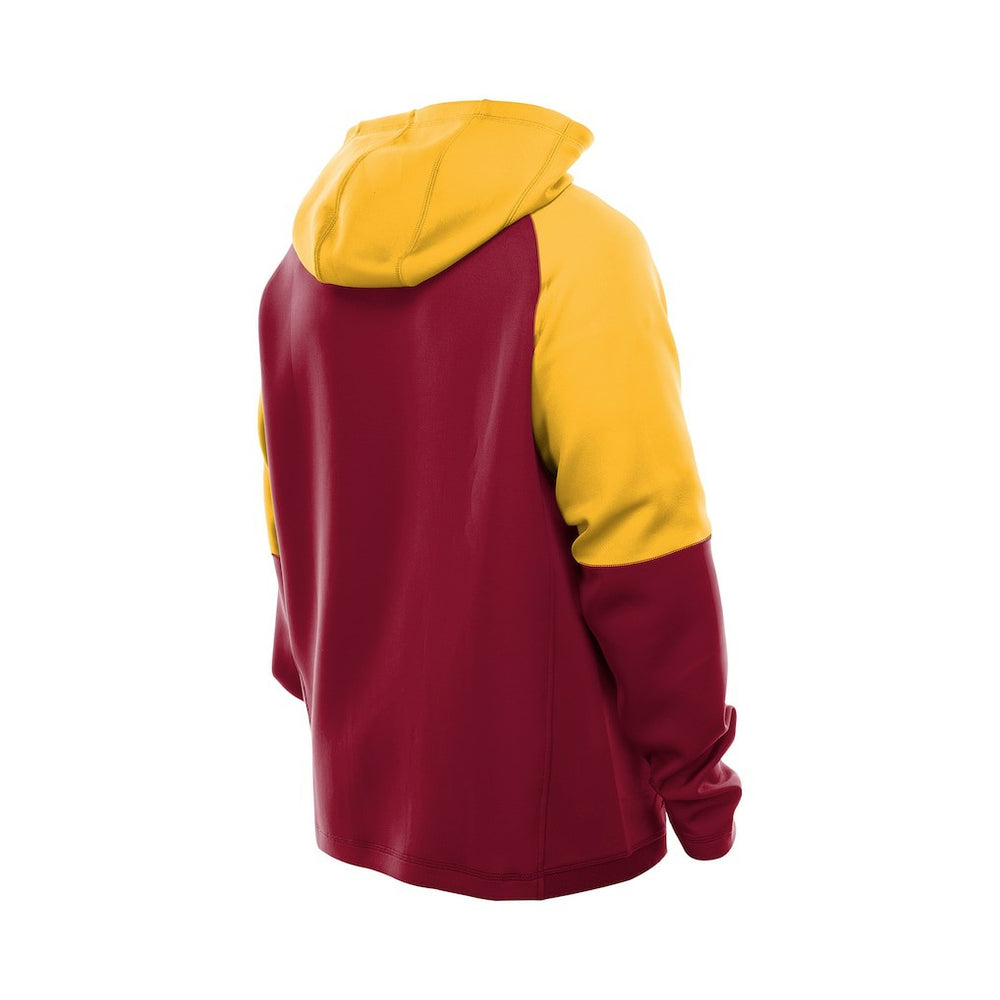 Washington Commanders New Era Combine Authentic Color Block Raglan Pullover Hoodie Burgundy - NFL