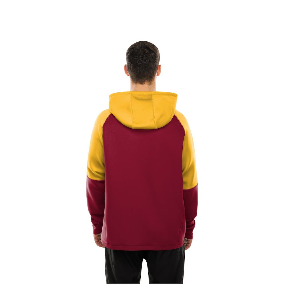Washington Commanders New Era Combine Authentic Color Block Raglan Pullover Hoodie Burgundy - NFL