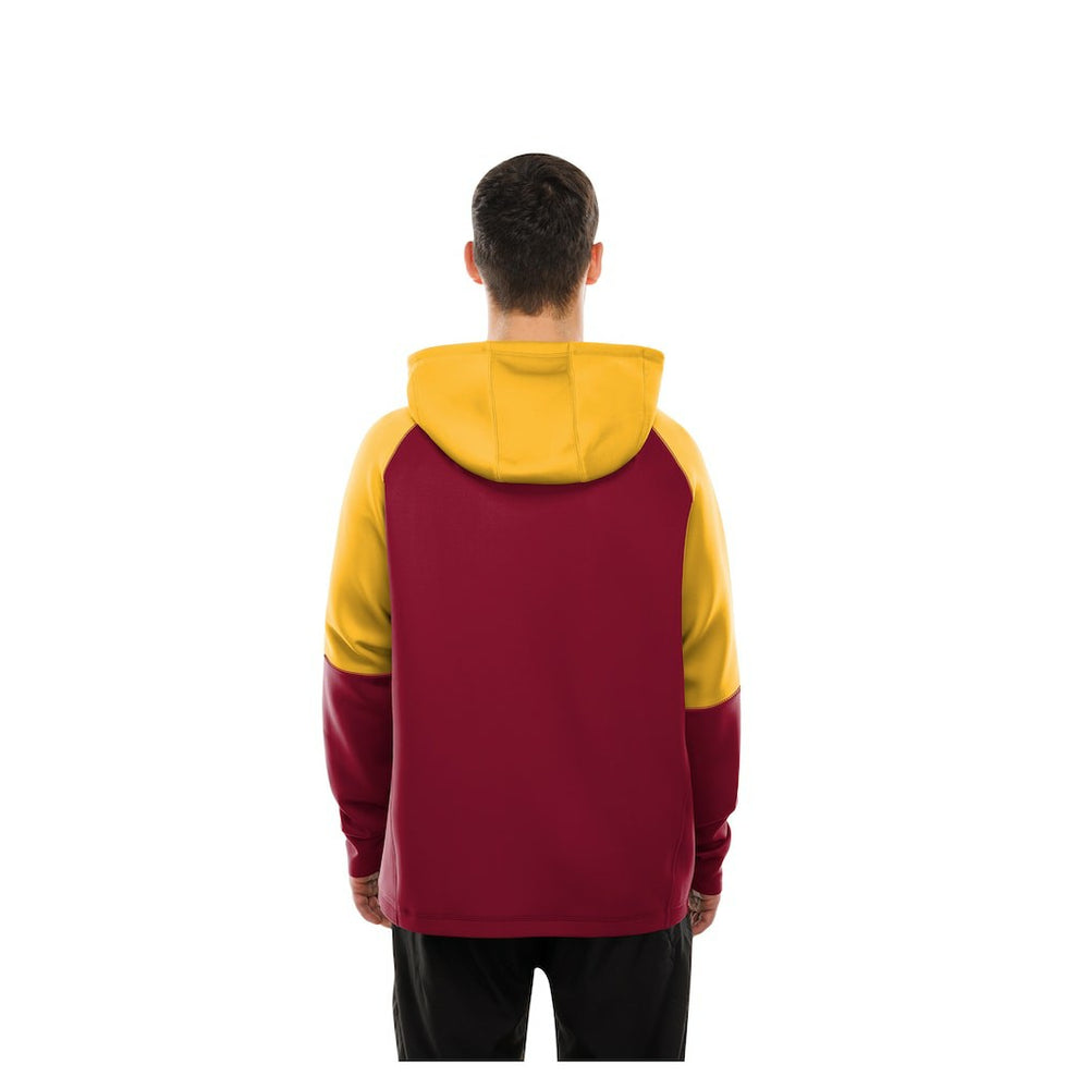 Washington Commanders New Era Combine Authentic Color Block Raglan Pullover Hoodie Burgundy - NFL