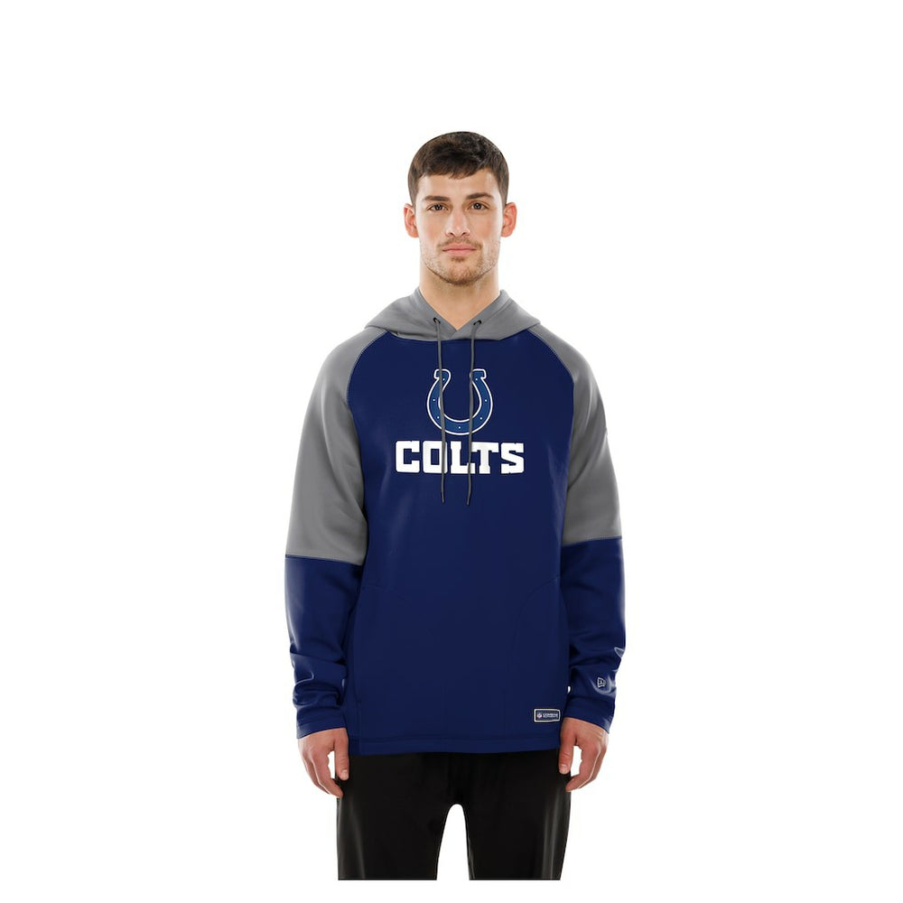 Indianapolis Colts New Era Combine Authentic Color Block Raglan Pullover Hoodie Royal - NFL