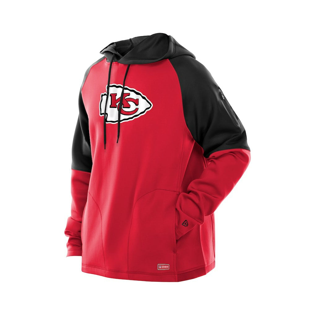 Kansas City Chiefs New Era Combine Authentic Color Block Raglan Pullover Hoodie Red - NFL