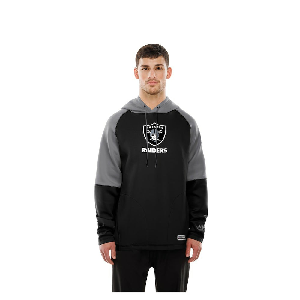 Las Vegas Raiders New Era Combine Authentic Color Block Raglan Pullover Hoodie Black - NFL
