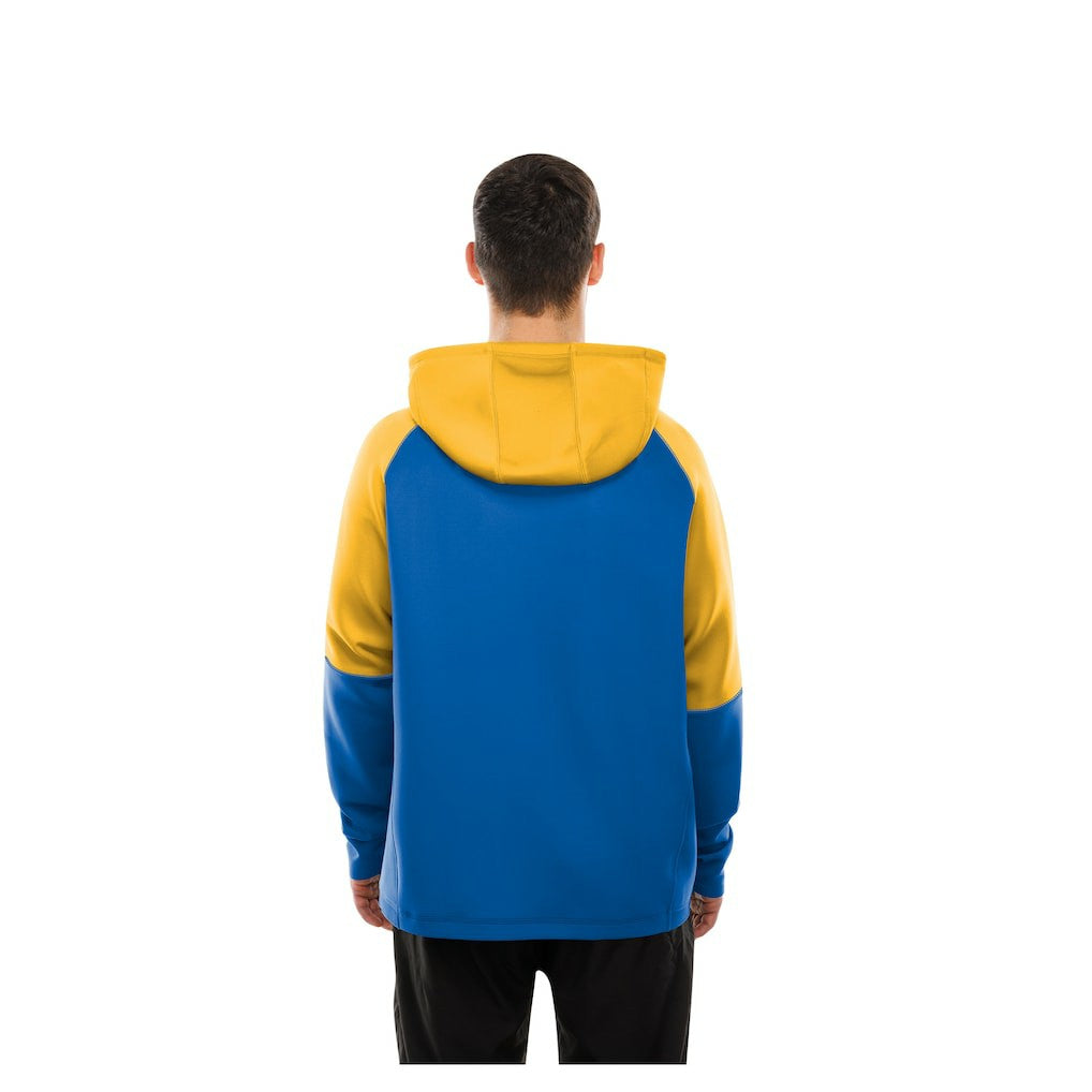 Los Angeles Rams New Era Combine Authentic Color Block Raglan Pullover Hoodie Royal - NFL