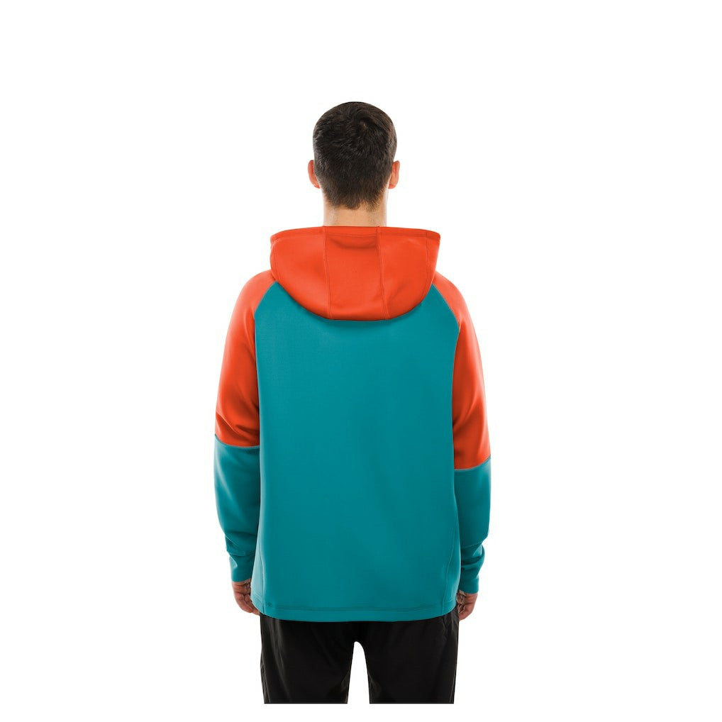 Miami Dolphins New Era Combine Authentic Color Block Raglan Pullover Hoodie Aqua - NFL