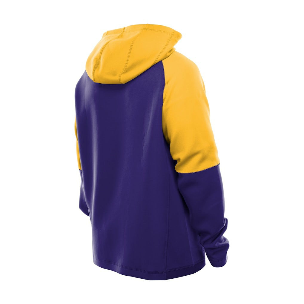 Minnesota Vikings New Era Combine Authentic Color Block Raglan Pullover Hoodie Purple - NFL