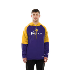 Minnesota Vikings New Era Combine Authentic Color Block Raglan Pullover Hoodie Purple - NFL