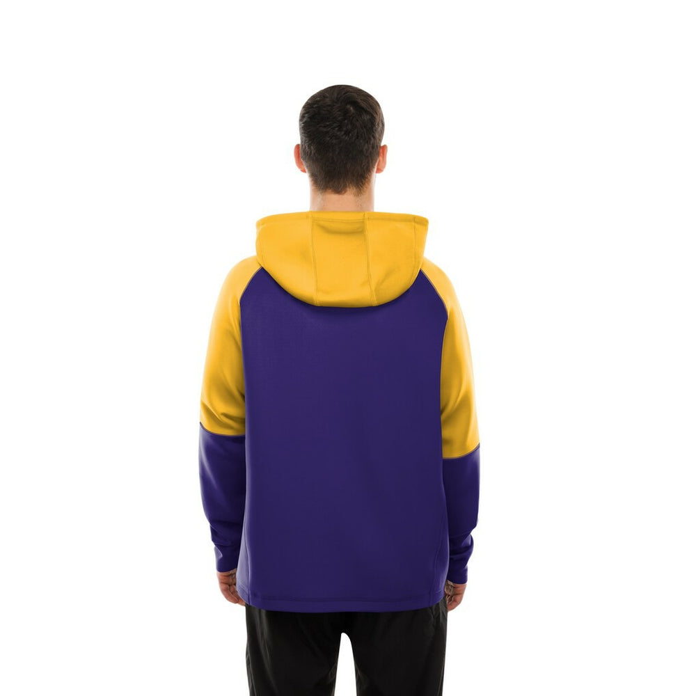 Minnesota Vikings New Era Combine Authentic Color Block Raglan Pullover Hoodie Purple - NFL