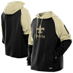 New Orleans Saints New Era Combine Authentic Color Block Raglan Pullover Hoodie Black - NFL