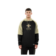 New Orleans Saints New Era Combine Authentic Color Block Raglan Pullover Hoodie Black - NFL