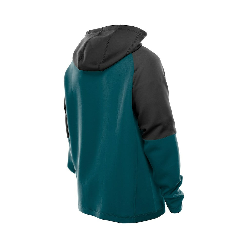 Philadelphia Eagles New Era Combine Authentic Color Block Raglan Pullover Hoodie Midnight Green - NFL